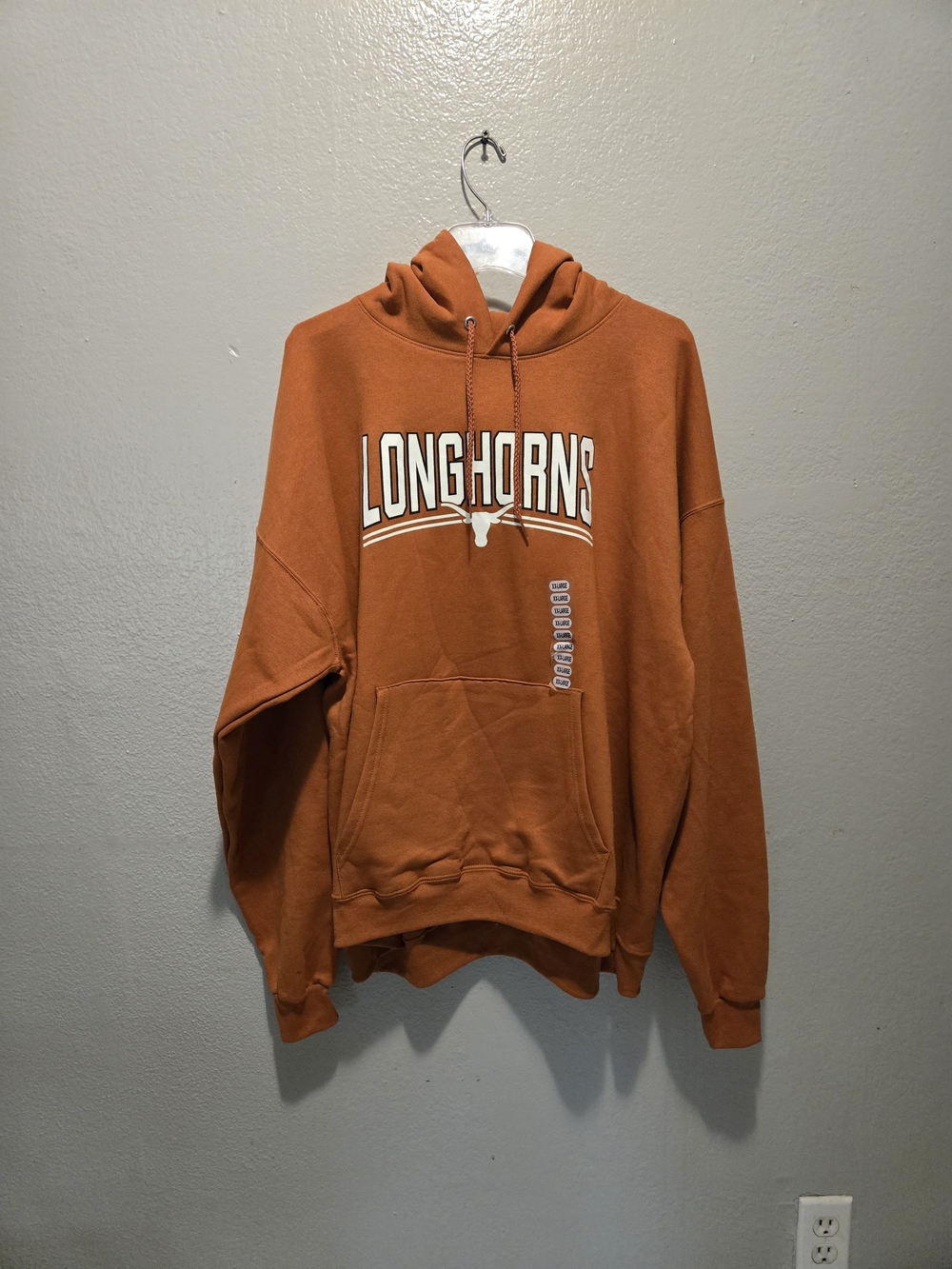 Texas Longhorns Hanes 2XL Orange Burnt Orange Hoodie New With Tags